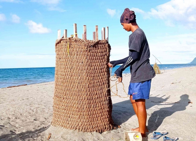 cocomesh dalam proyek eco-tourism pantai